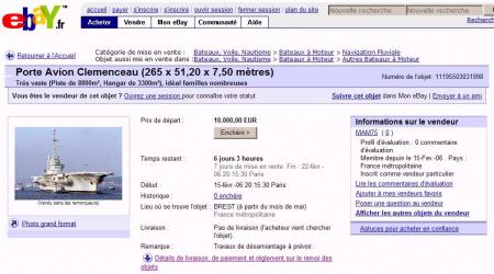 porte avion a vendre